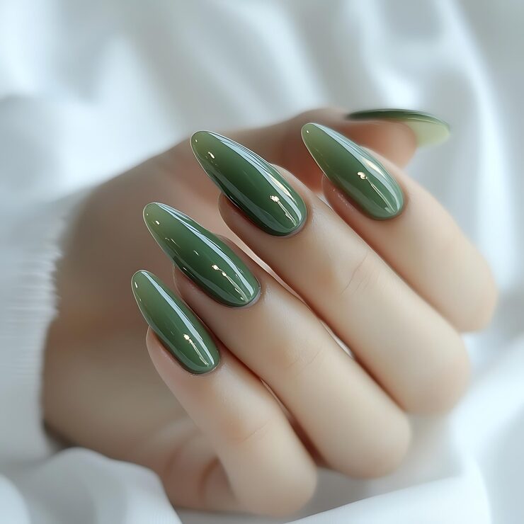 Gold chrome nails